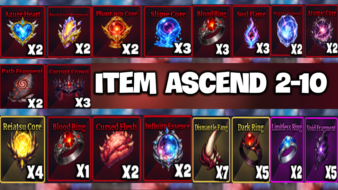 Bộ Item Ascend 2-10